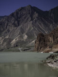 The Yellow River Weaves Past Mountains in Qinghai Province, China Photographic Print by David Evans