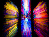 Stained Glass Windows Give Abstract Colors to a Motion Photo, Washington, D.C. Photographie par Stephen St. John