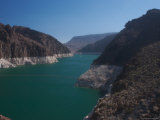 The Waters of Lake Mead Are Contained by the Hoover Dam Photographie par Heather Perry
