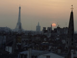 Unusual View of the Eiffel Tower at Twilight, Paris, France Photographic Print by James L. Stanfield
