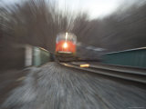 Speed and Power of a Train Emphasized by a Zoom Lens View, Silver Spring, Maryland Photographic Print by Stephen St. John