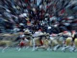 Zoomed View of a Football Game and Crowds in the Stands Fotografisk trykk av Ira Block