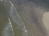 Waves Break on a Sand Bar Off the Maine Coast Photographie par Heather Perry