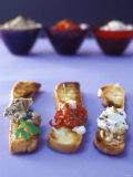 Slices of Toasted Bread with Three Arab Pastes Photographic Print by Alexander Van Berge