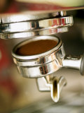 Filter Holder Being Fitted on Espresso Machine Photographic Print by Steven Morris