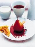 Pear in Red Wine Photographic Print by Steve Baxter