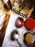 Wine List, Red Wine Glass, White Wine Glass, Menu Photographic Print