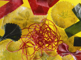 Home-made Noodles in Various Colours and Shapes Fotografisk tryk af Ulrike Koeb