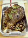 Leg of Lamb with Herb Crust Photographic Print by Jean Cazals