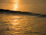 Waves Break at Sunset Along the Waterfront, Cozumel, Mexico Photographic Print by Michael S. Lewis