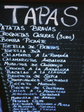 Tapas Menu on Blackboard in a Bar Photographic Print by Martin Skultety