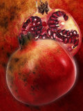 Artistic Still Life with Whole and Half Pomegranate Photographic Print by Dieter Heinemann
