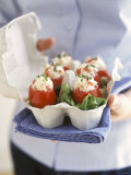 Tomatoes Stuffed with Crab Salad, Served in Egg Box Photographic Print by Jean Cazals