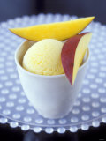Mango & Lemon Ice Cream in a Tub Photographic Print by Jean Cazals