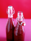 Strawberry Pulp in Flip-top Bottles Photographic Print by Michael Boyny