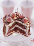 Small Black Forest Gateau, Slices Taken Photographie