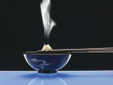 Steaming Rice and Chop Sticks Photographic Print by Gerrit Buntrock
