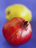 Pomegranate, with Quince Behind Photographic Print by Jean Cazals