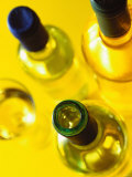 Three White Wine Bottles and a Wine Glass Photographic Print by Ulrike Koeb