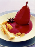 Red Wine Pear with Cheese and Star Anise Photographic Print by Alexander Van Berge