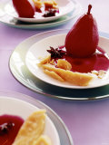 Red Wine Pear with Cheese and Star Anise Fotografie-Druck von Alexander Van Berge