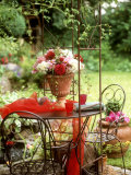 Arrangement of Dahlias in a Terracotta Goblet Photographic Print by Roland Krieg