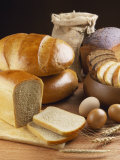 Still Life with Bread, Cereal Ears and Eggs Photographic Print by Vladimir Shulevsky