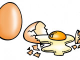 Egg and Broken Egg Photographic Print