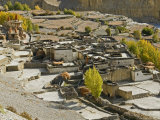 Village with Buddhist Chortens in Mustang, Nepal Photographie par Stephen Sharnoff
