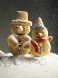 Christmas Cookies in the Shape of Snowmen Photographic Print