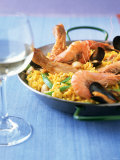 Paella Valenciana with Chicken and Seafood Photographic Print by Jörn Rynio