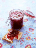 Strawberry Jam on Toast and in Preserving Jar Photographic Print by Roland Zollner