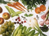 Fruit and Vegetables from Overhead Photographic Print