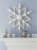 White Star as Wall Decoration and Silver Balls on Mantelpiece Photographic Print by Miki Duisterhof