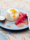 Panna Cotta with Rhubarb Fotografisk trykk av Steve Baxter