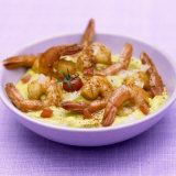 Curried Shrimps on Vegetable Puree Photographic Print by Bernard Radvaner
