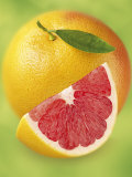 Grapefruit and Wedge of Grapefruit with Pink Flesh Photographic Print