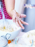 Child's Hand Covered in Dough Photographic Print by Alena Hrbkova