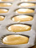Unbaked Lemon Madeleines in the Baking Tin Photographic Print by Alain Caste