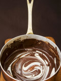 Melted Dark and White Chocolate in Pan Photographic Print by Anita Oberhauser