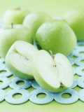 Green Apples, Whole and Halved Photographic Print by Maja Smend Green Apples, Whole and Halved Photographic Print by Maja Smend