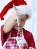 Girl Mixing Dough with a Whisk Photographic Print by Alena Hrbkova