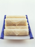 Raw Spring Rolls on a Platter Photographic Print by Peter Medilek