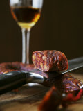 Chorizo and Glass of Sherry Photographic Print by Henrik Freek