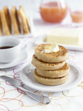 Toasted Crumpets (English Yeast Cakes) for Breakfast Fotografie-Druck von Véronique Leplat