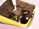 Chocolate Brownies in a Box Photographic Print by Dave King