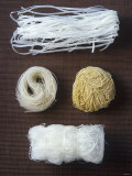 Four Different Types of Asian Noodles Photographic Print by Jean Cazals