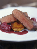 Fried Duck Breast with Cherries (France) Photographic Print by Jean Cazals