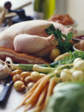 Chicken with Bacon and Vegetables Photographic Print by Debi Treloar