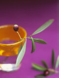 Olive Sprig with Olive in a Glass Photographic Print by Akiko Ida